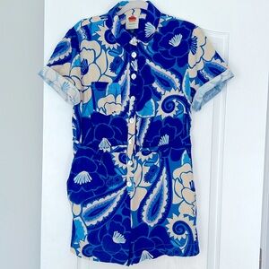 Farm Rio - Tropical Groove Linen Blend Romper - M